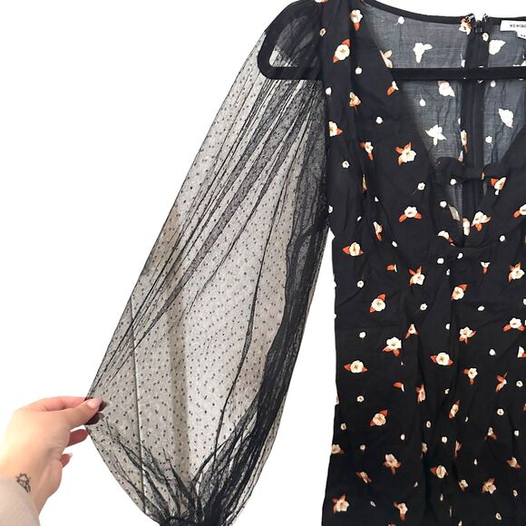 WEWOREWHAT Sadie Floral Mesh Sleeve Mini Dress‎ NWT Sz Small - Picture 7 of 7